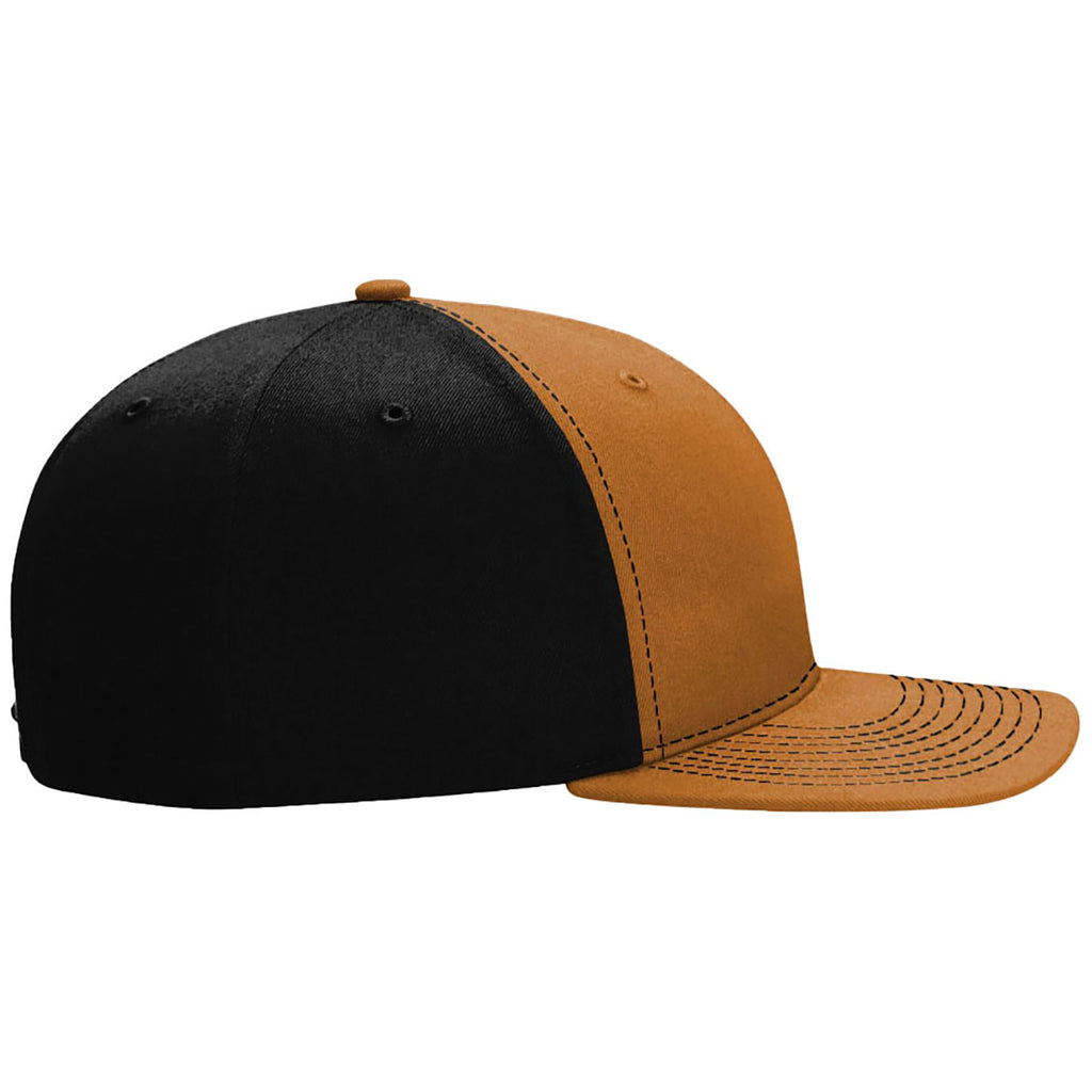 Richardson Caramel/Black Solid Twill Trucker