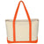 Hit Natural/Orange Large Starboard Cotton Canvas Tote Bag