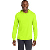 Jerzees Classics Unisex Safety Green Cotton Long Sleeve Hooded T-Shirt