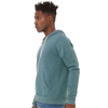 Bella + Canvas Unisex Heather Deep Teal Sponge Fleece Full-Zip Hoodie