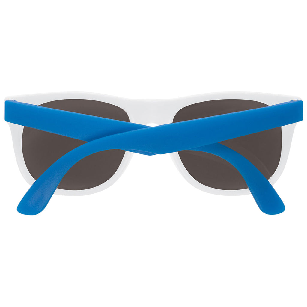 Hit White/Blue Rubberized Sunglasses