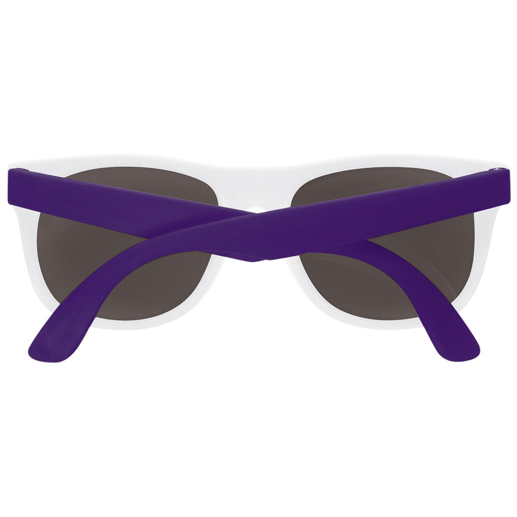 Hit White/Purple Rubberized Sunglasses