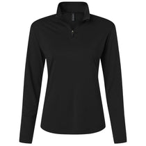 AllPro Women's Black Pro-Lock Performance Quarter-Zip Pullover