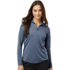 AllPro Women's Heather Navy Pro-Lock Performance Quarter-Zip Pullover