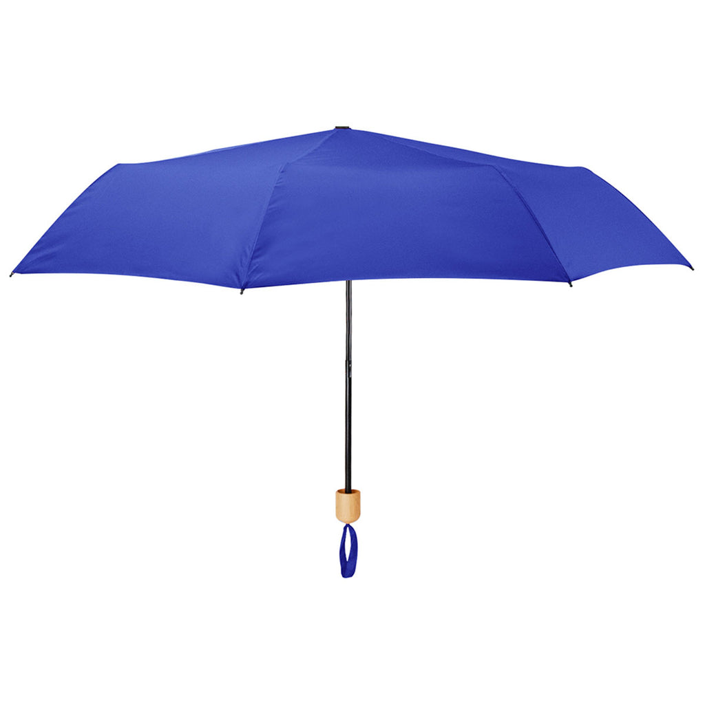 Hit Royal Blue 41" Arc Umbrella with 100% RPET Canopy & Bamboo Handle