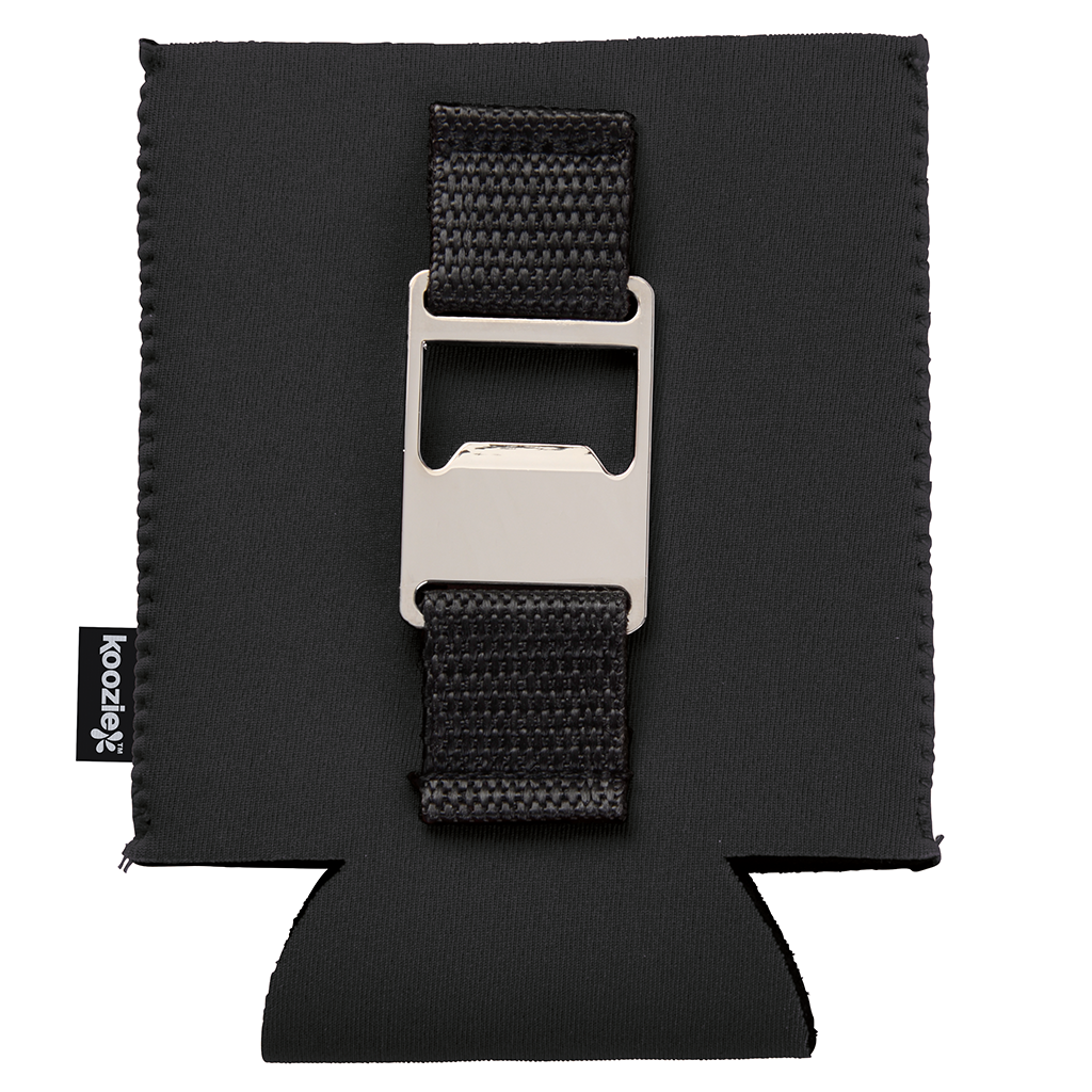 Koozie Black Bottle Opener Can Kooler