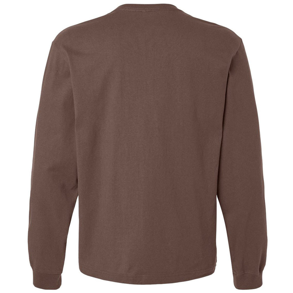 Bella + Canvas Men's Cocoa 7.5 oz Heavyweight Long Sleeve Tee