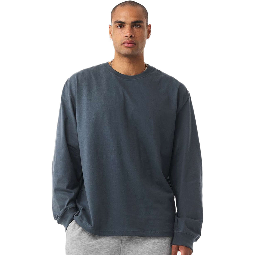 Bella + Canvas Men's Vintage Navy 7.5 oz Heavyweight Long Sleeve Tee