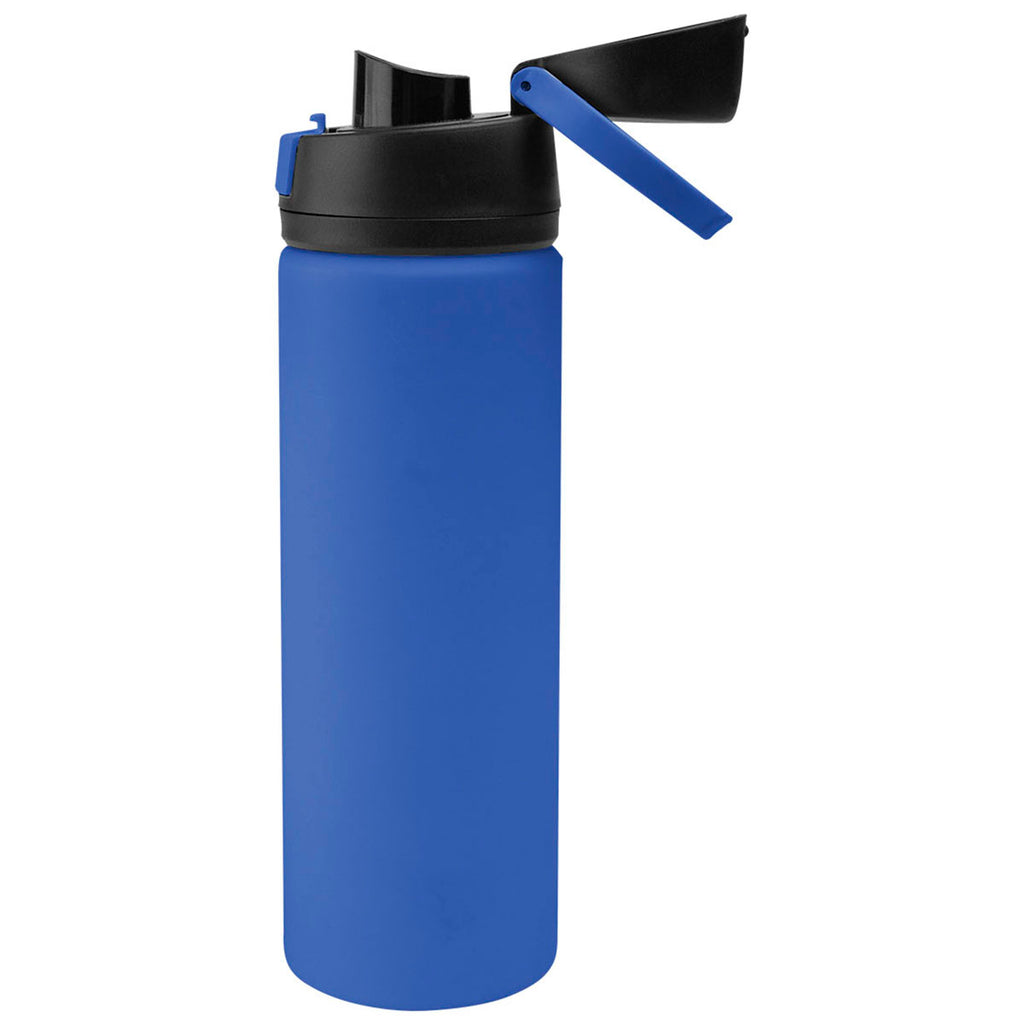 Hit Blue with Black 24 Oz. Pop Sip Recycled Stainless Steel Bottle