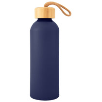 Hit Navy 25 Oz. Blaire Recycled Aluminum Bottle With Bamboo Lid