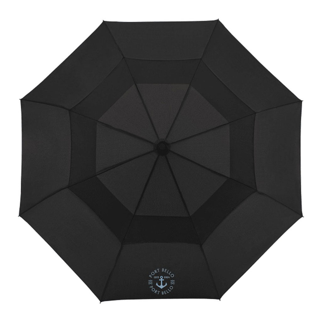 Leed's Black 46" Recycled Auto Open Umbrella