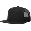 Richardson Black Acrylic-Wool Blend Flatbill Trucker