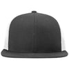 Richardson Black/White Acrylic-Wool Blend Flatbill Trucker