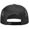 Richardson Heather Grey/Black Acrylic-Wool Blend Flatbill Trucker