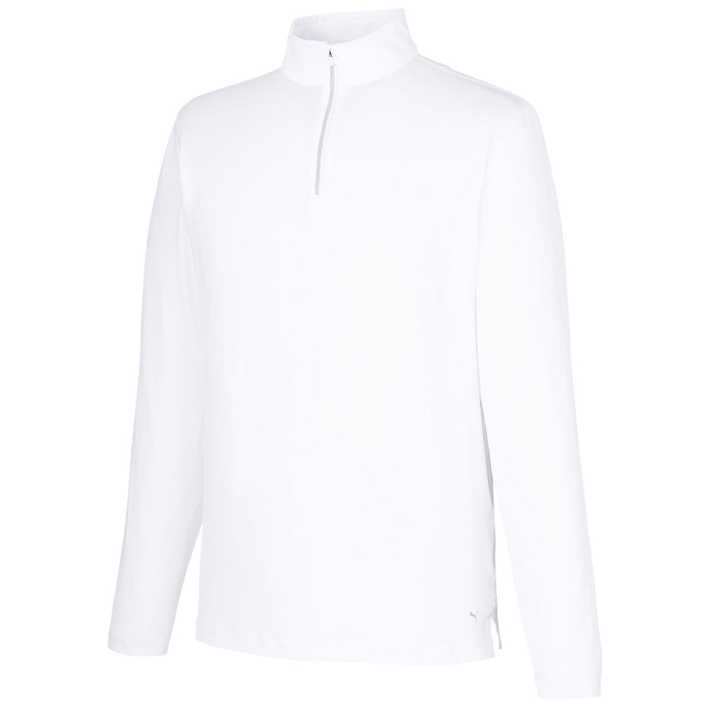 Puma Golf Men's Bright White You-V Quarter-Zip