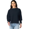 Charles River Women's Navy Camden Spliced Crew Neck Sweatshirt