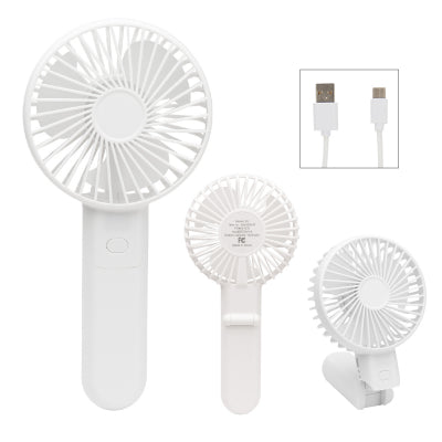 HIT White Bend & Snap Rechargable Fan