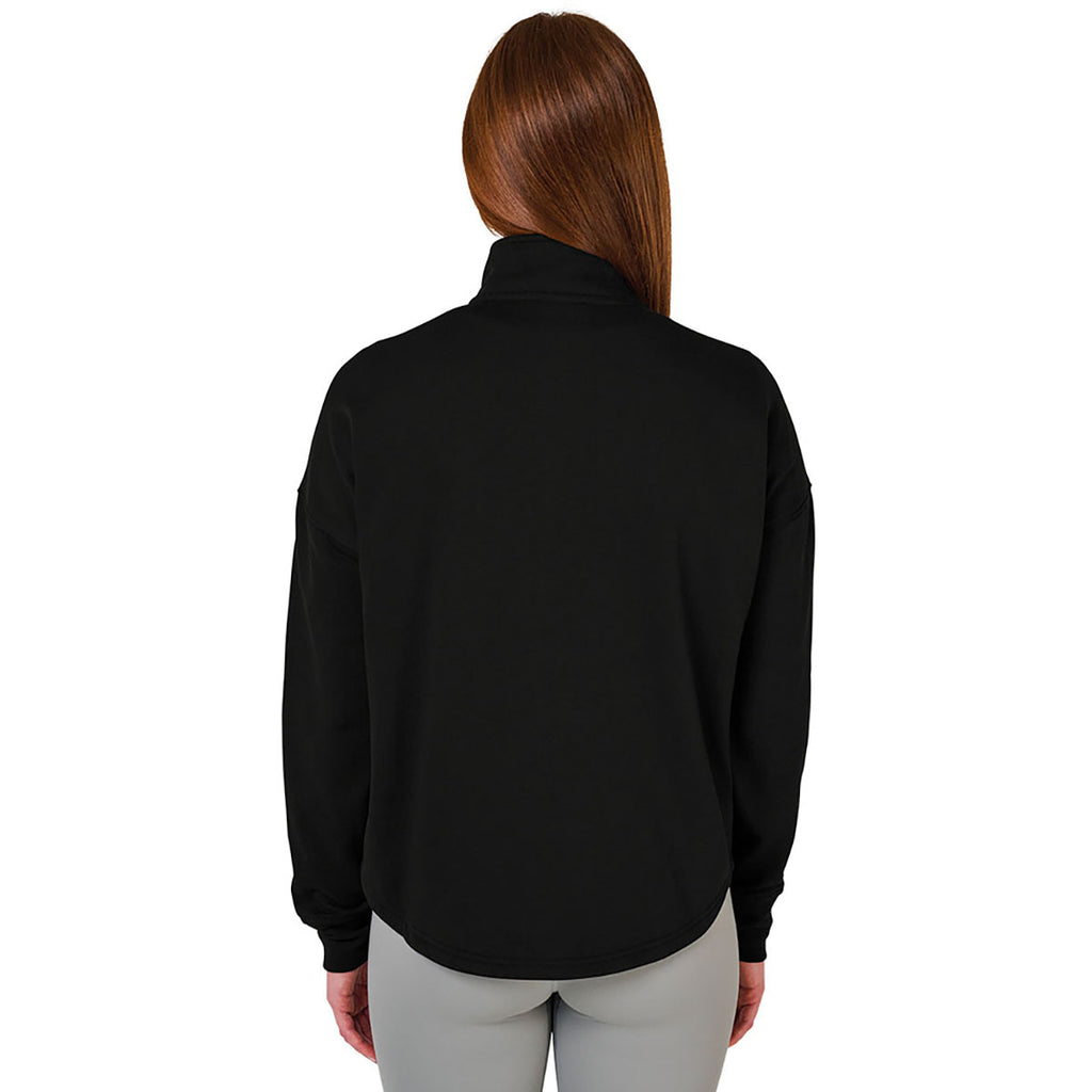 Charles River Women's Black Willow Half Zip Sweatshirt