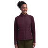 Charles River Women's Burgundy Lotus Hybrid Puffer Jacket