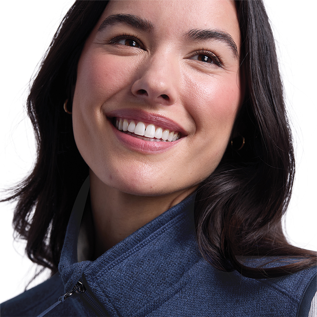 Charles River Women's Navy Heather Pacific Heathered Fleece Vest