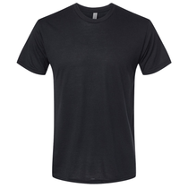 Next Level Men's Black Triblend Crew Tee