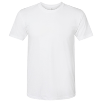 Next Level Men's White Triblend Crew Tee
