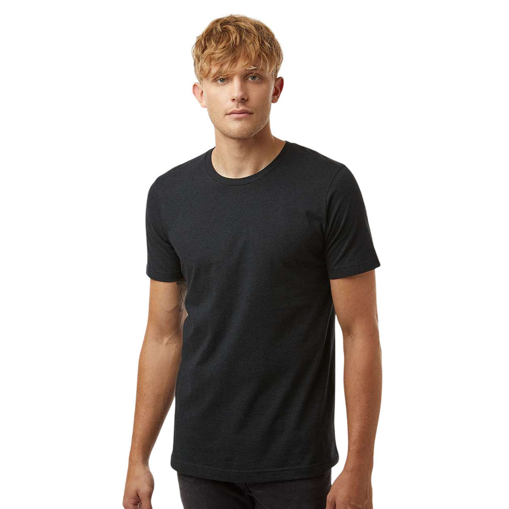 Tultex Unisex Heather Black Combed CVC T-Shirt