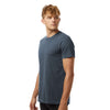 Tultex Unisex Heather Navy Blue Combed CVC T-Shirt