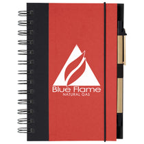 Hit Red/Black Eco-Inspired Spiral Notebook & Pen