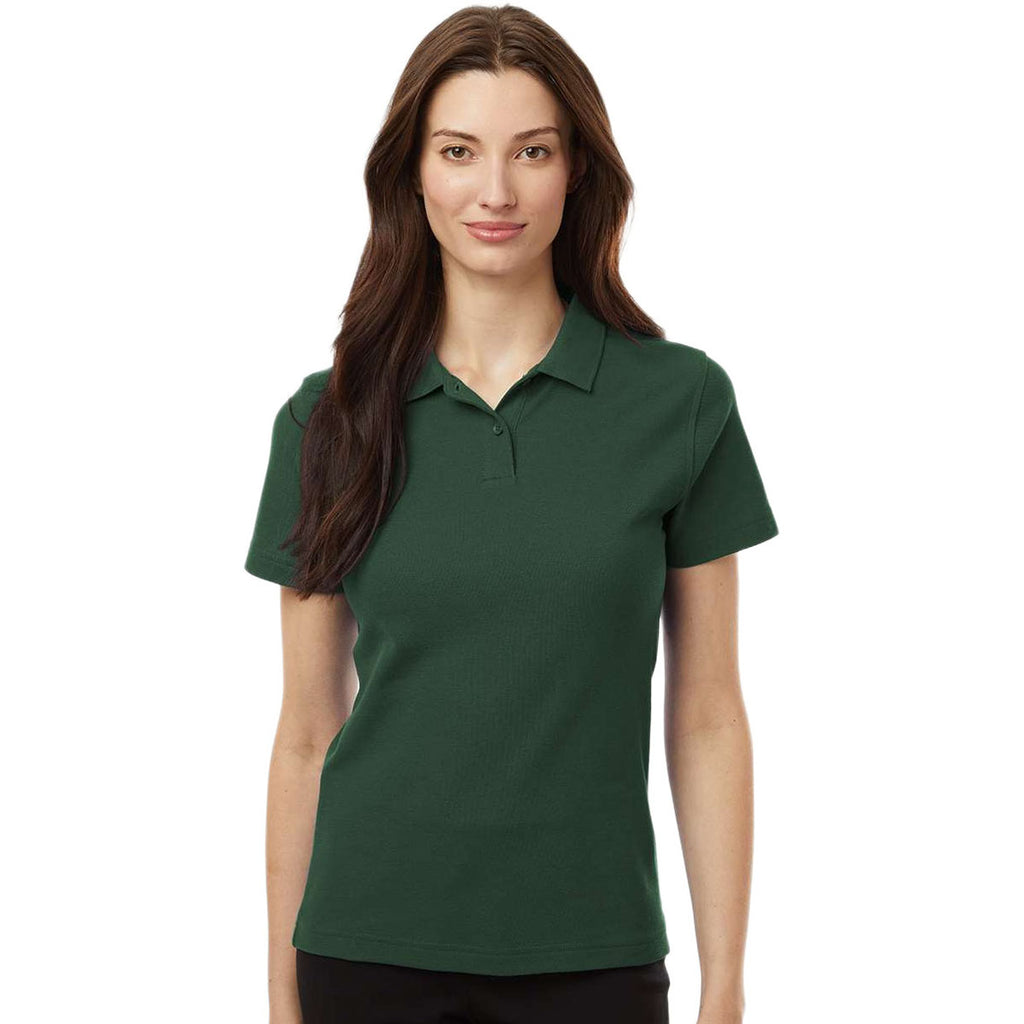 AllPro Women's Forest Green Pique Polo