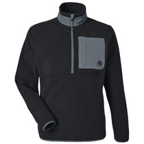 Puma Golf Men's Puma Black/Slate Sky Fleece Quarter Zip Pullover