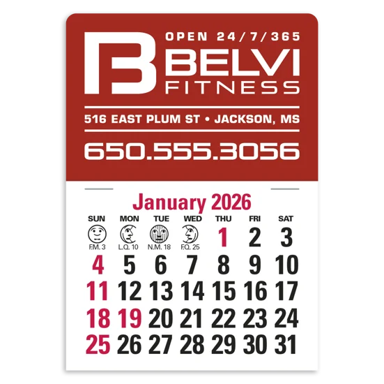 Triumph Calendars Beige Vinyl Press-N-Stick Standard Calendar