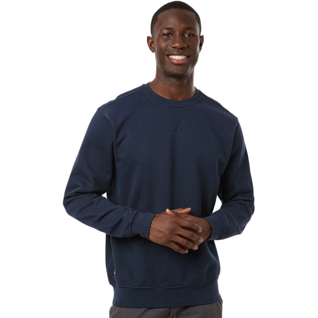 Dri Duck Men's Navy Granit Crewneck Pullover
