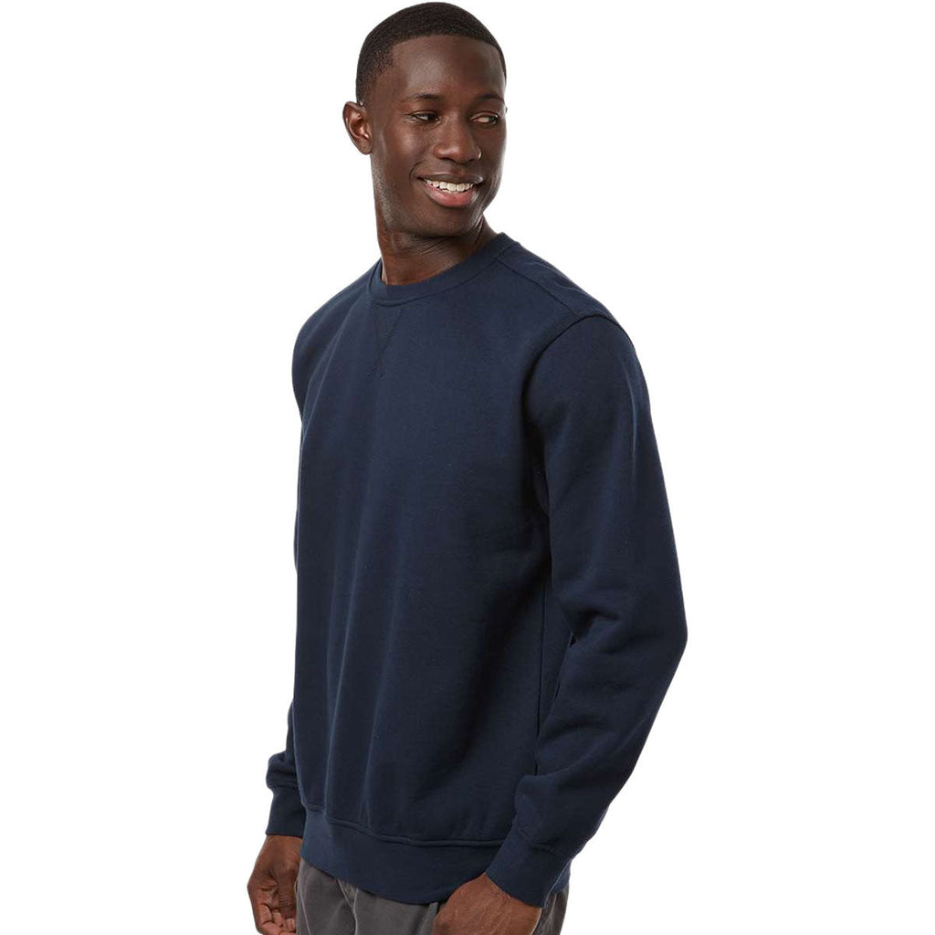 Dri Duck Men's Navy Granit Crewneck Pullover
