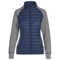 Landway Women's Navy/Grey Refuge Hybrid Lightweight Puffer