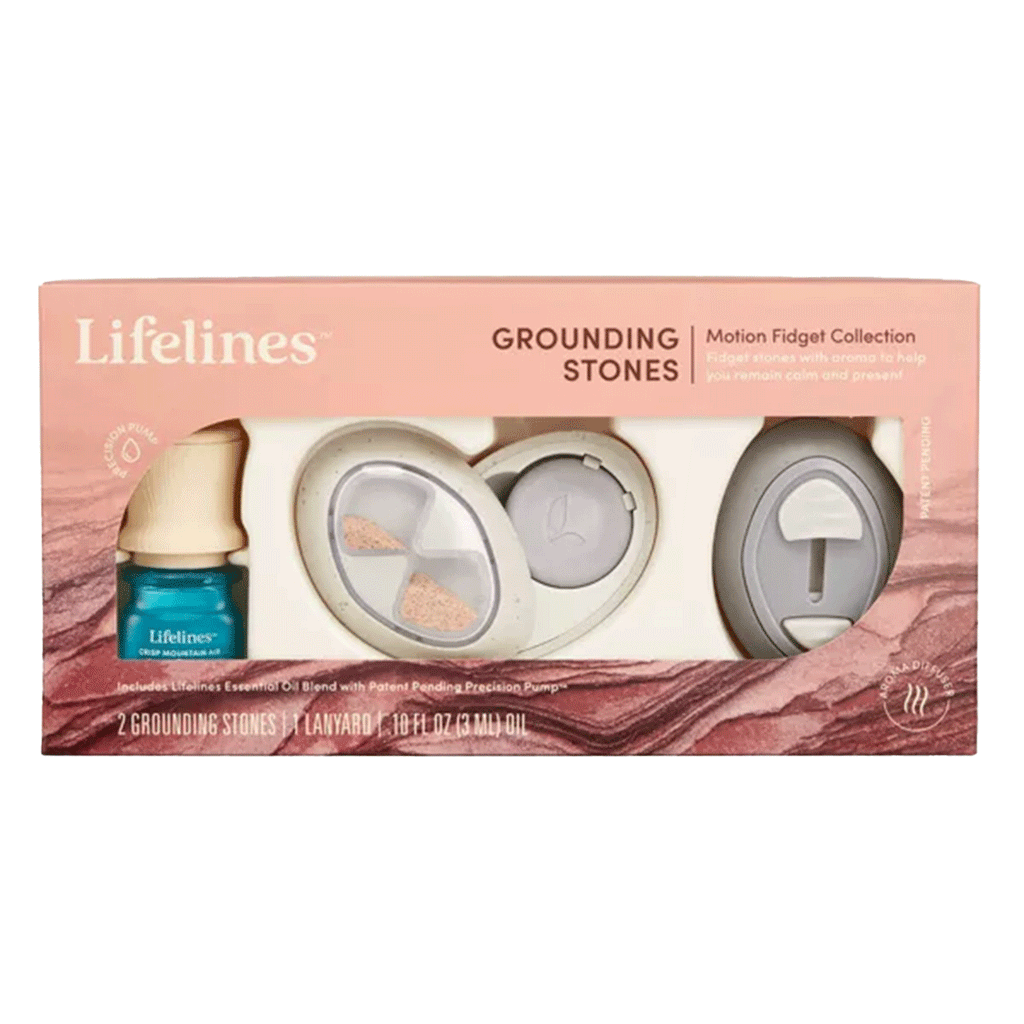 Lifelines Grounding Stones - Motion Fidget Collection plus Essential Oil Blend