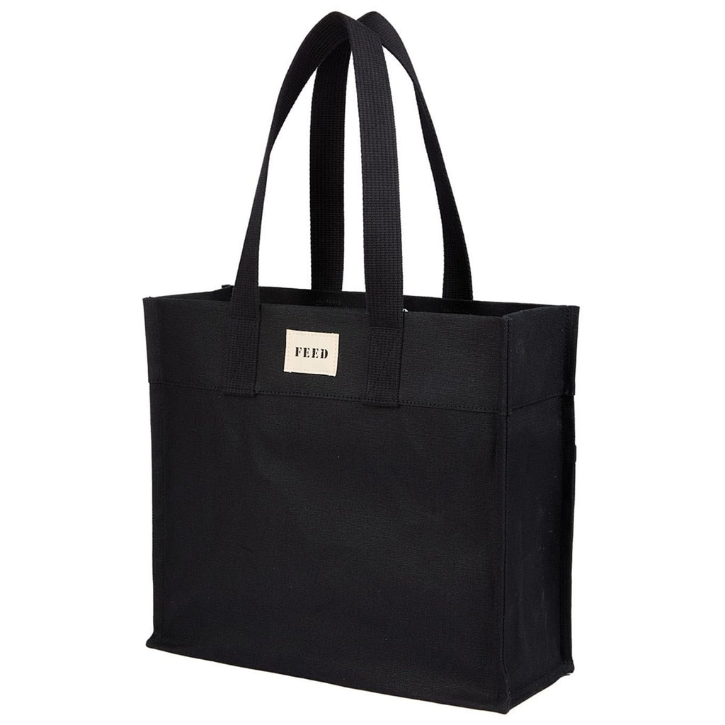 FEED Black Organic Cotton Market Tote