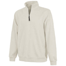 Charles River Unisex Oatmeal Heather Crosswind Quarter Zip Sweatshirt