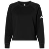 Adidas Women's Black Beyond Side-Snap Crewneck Sweatshirt