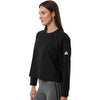 Adidas Women's Black Beyond Side-Snap Crewneck Sweatshirt