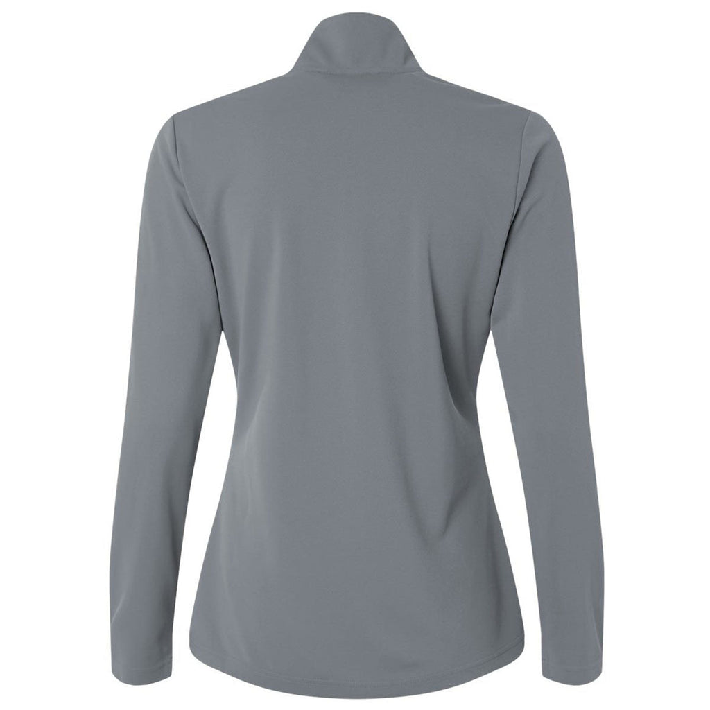 Adidas Women's Grey Three Lightweight Quarter-Zip Pullover
