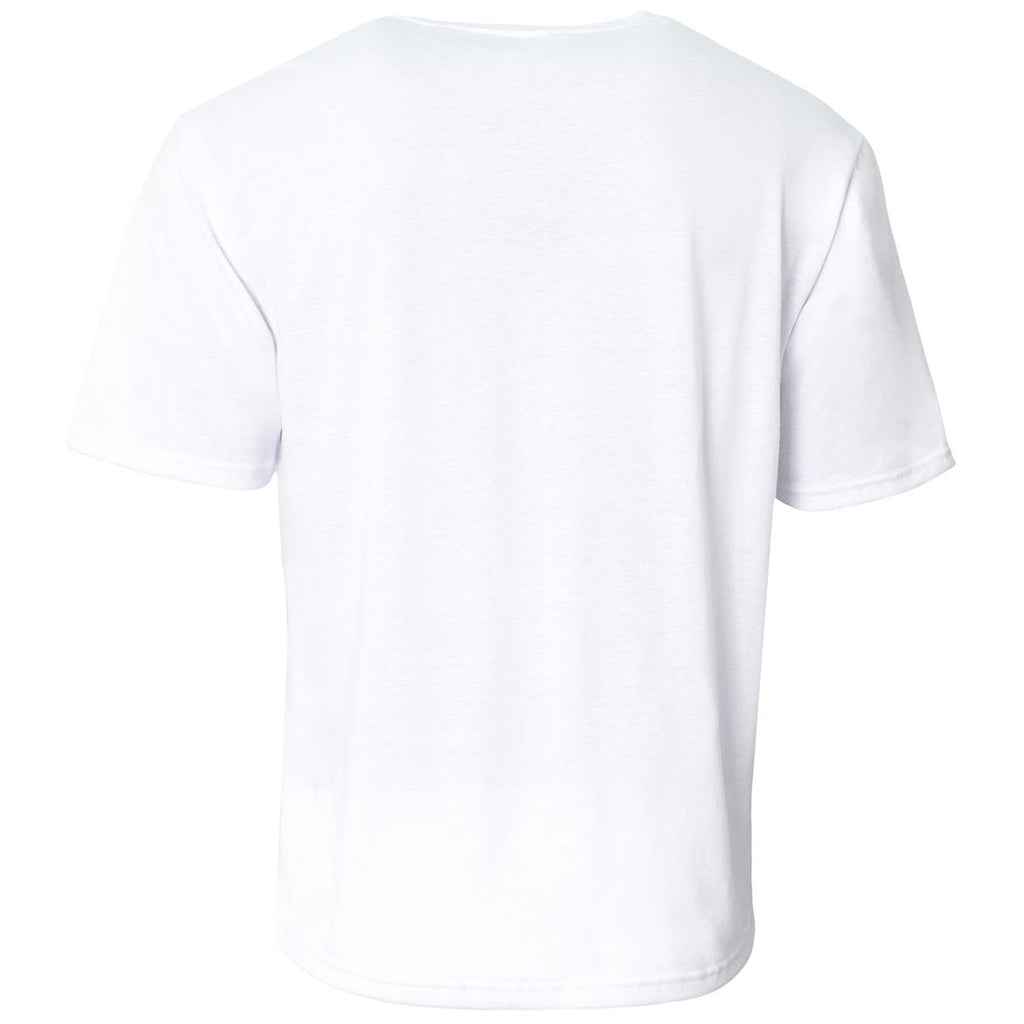 A4 Men's White Softek Short Sleeve Tee
