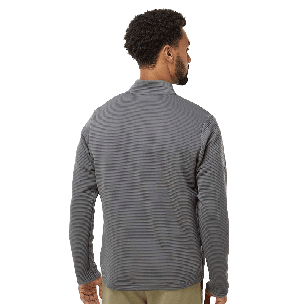 Adidas Men's Grey Five Spacer Quarter-Zip Pullover