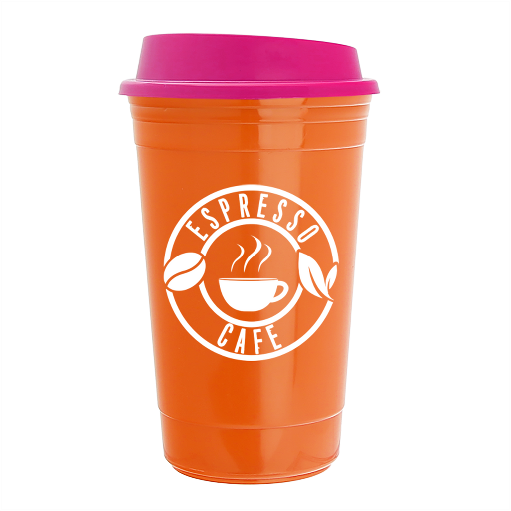 Garyline Orange Traveler Insulated Cup - 16 oz.