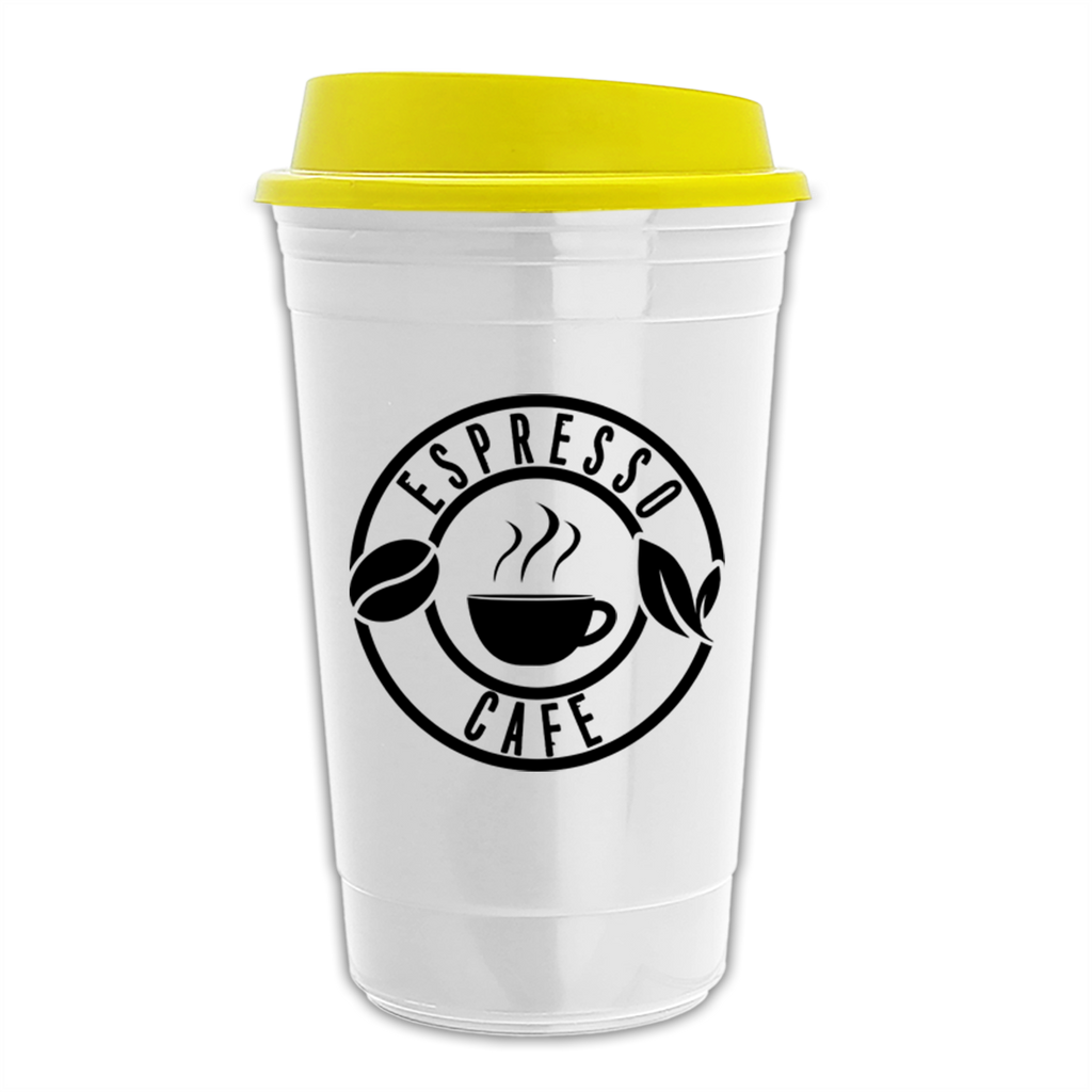 Garyline White Traveler Insulated Cup - 16 oz.