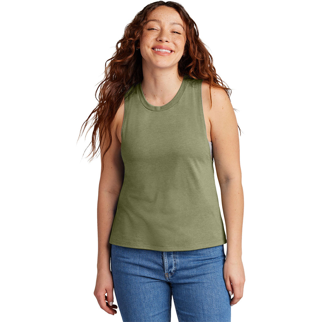 Allmade Women's Olive You Green Tri-Blend Muscle Tank
