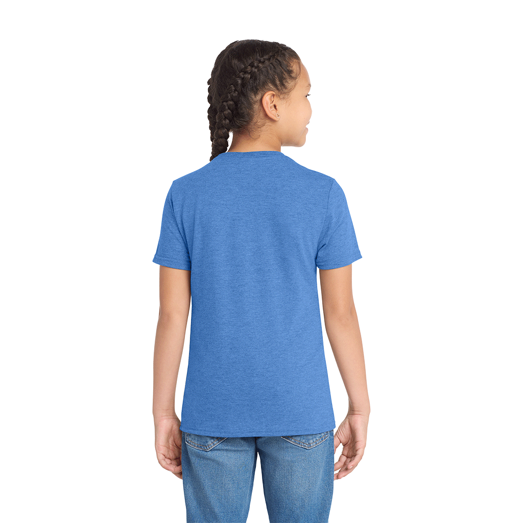 Allmade Youth Azure Blue Tri-Blend Tee