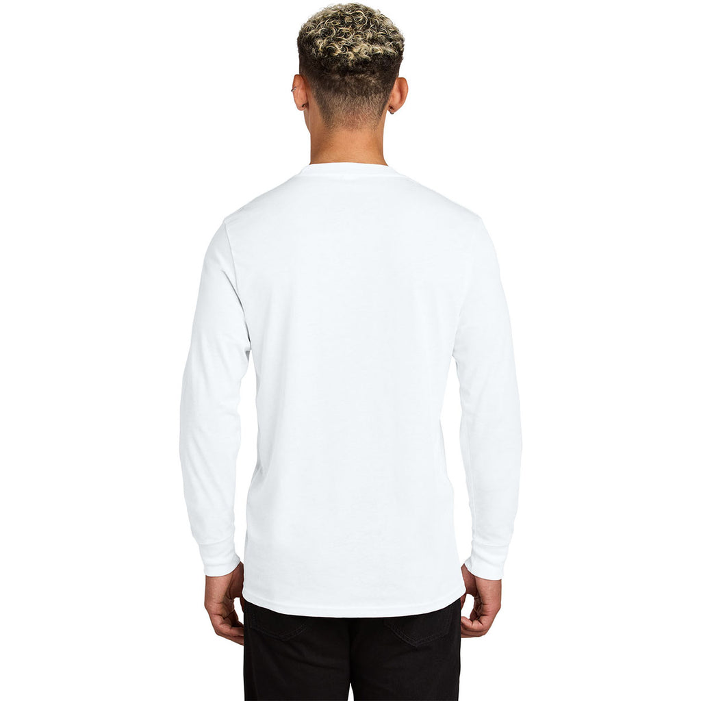 Allmade Unisex Bright White Long Sleeve Organic Cotton Tee