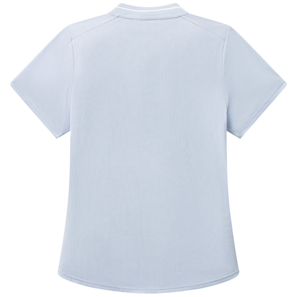 UNRL Women's Sky Blue Amelia Short Sleeve Polo