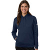 Adidas Women's Team Navy Blue/White Fleece Hooded Sweatshirt